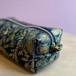 Load image into Gallery viewer, Boxy Pouch - Emerald + Gold Meadow

