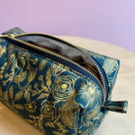 Load image into Gallery viewer, Boxy Pouch - Emerald + Gold Meadow
